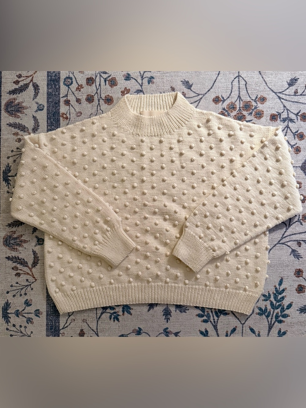Misha & Puff Popcorn Sweater Winter Cream Size 2